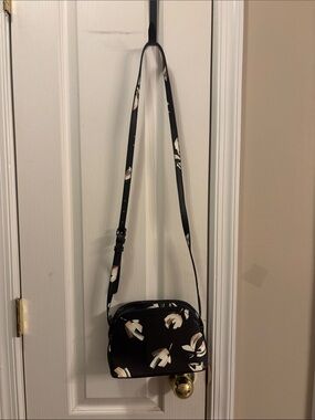 A New Day Black print Floral Crossbody Bag -